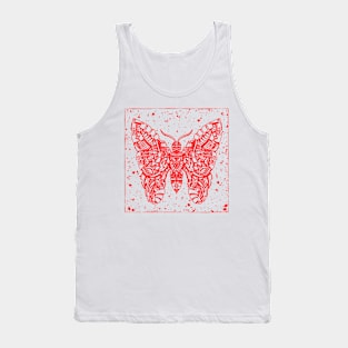 HomeSchoolTattoo Butterfly (RED) Tank Top